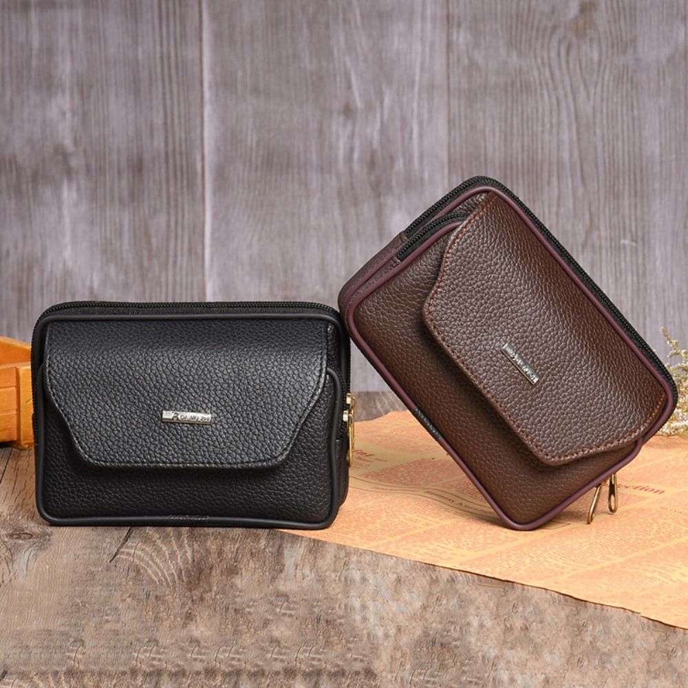 Leatherwork Belt - Casual PU Leather Men Waist Bag