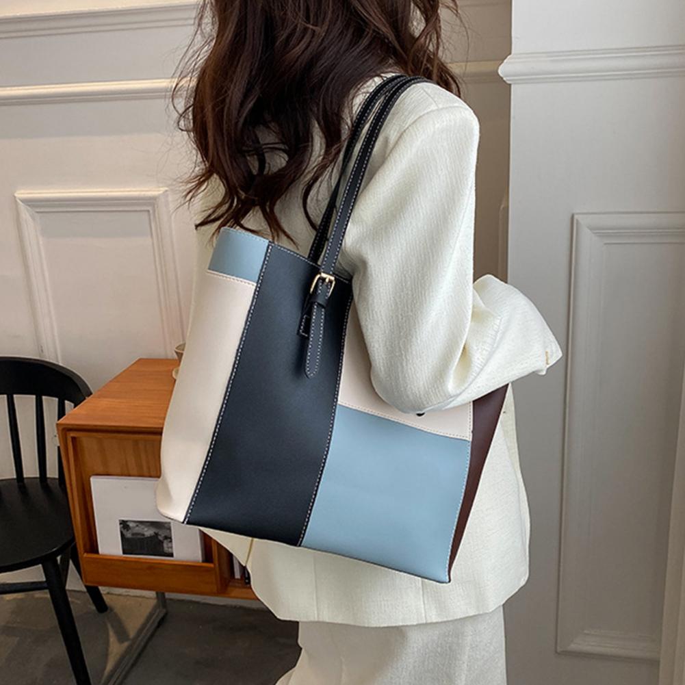 Leather Work Duffle Bag - Fashionable Shoulder Bag Large Capacity Handbag