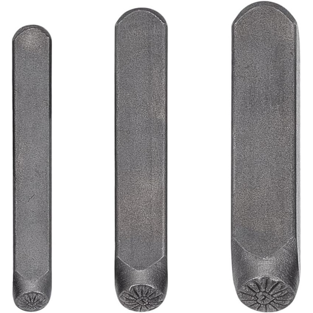 Leatherwork Jewelry - 3Pcs Metal Punch Stamp Heart Metal