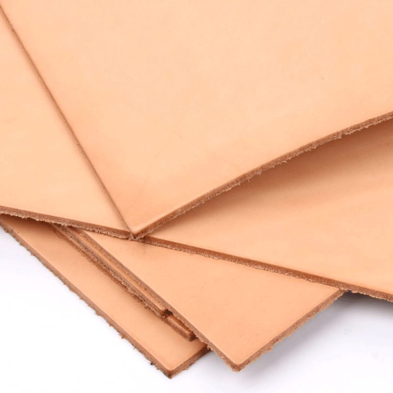 Veg Tan Leather Hide - 3mm Thick Genuine Leather Fabric Vintage