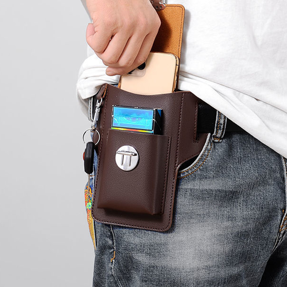 New Men Waist Bag Mobile Phone - огляд і ціна Leatherwork Belt