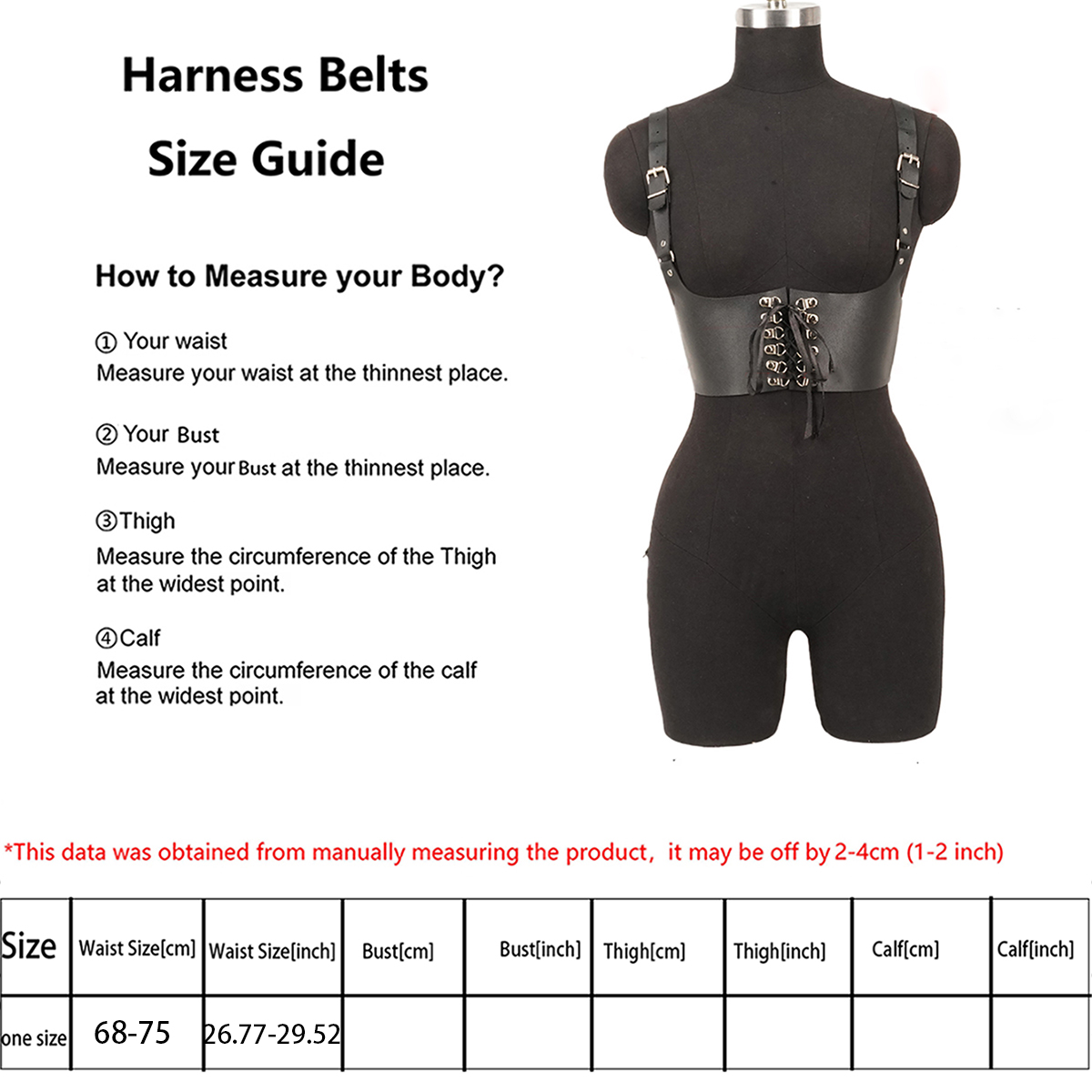 Women Fashion Belt Punk Waist- - огляд і ціна Leather Work Harness