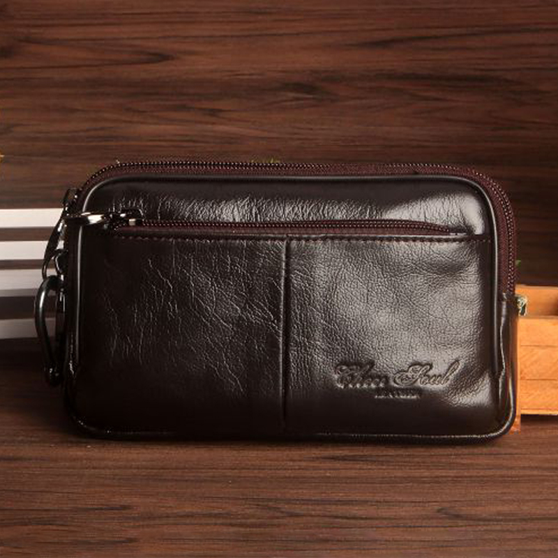 Men Clutch Waist Pack Bag Cell - огляд і ціна Leatherwork Belt