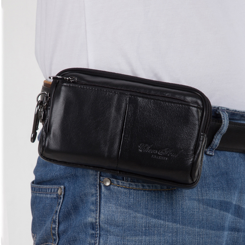 Men Clutch Waist Pack Bag Cell - огляд і ціна Leatherwork Belt