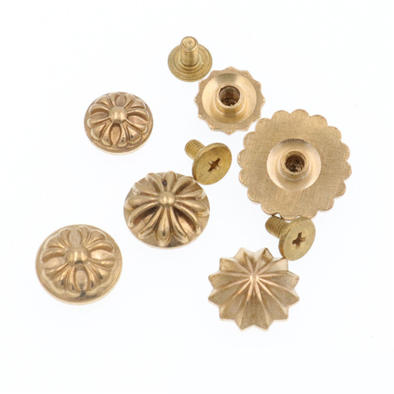 5Pcs Brass Strap Rivets Flower - огляд і ціна Leatherwork Flowers