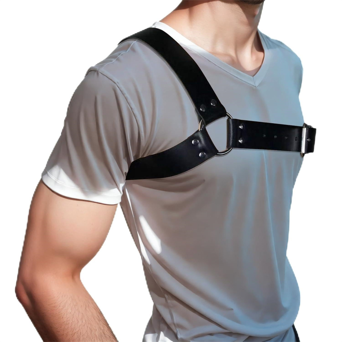 Gothic Men Leather Suspenders  - огляд і ціна Leather Work Harness