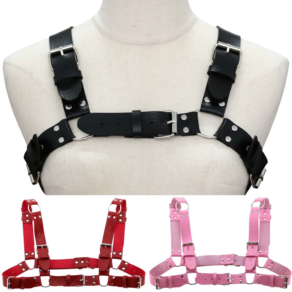 Women Men Sexy Punk Chest Harn - огляд і ціна Leather Work Harness
