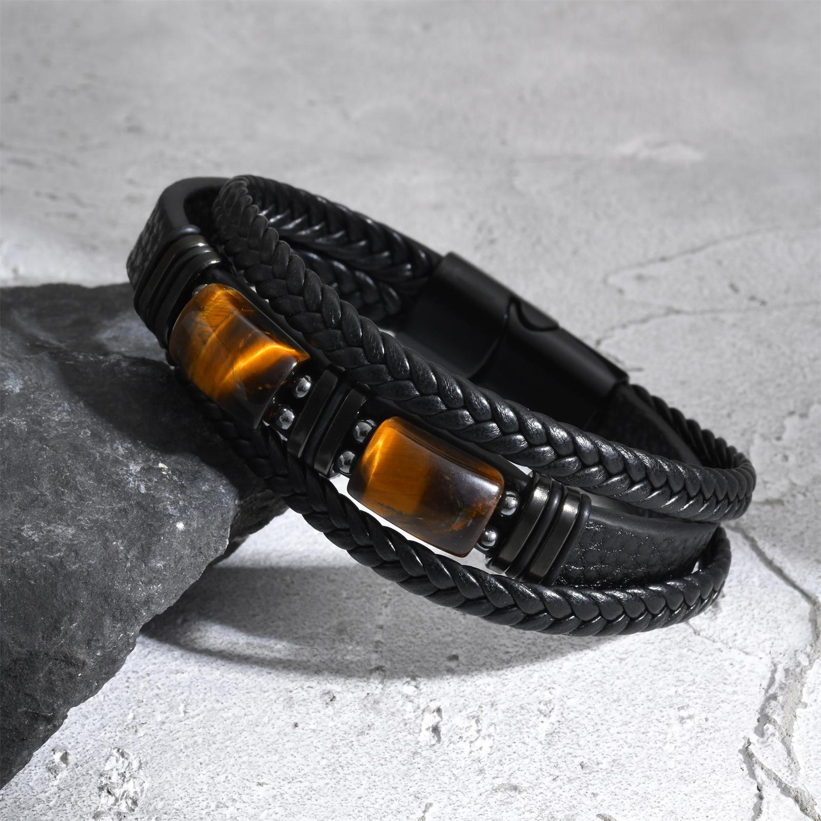 Men Braided Leather Bangle Tig - огляд і ціна Leatherwork Jewelry