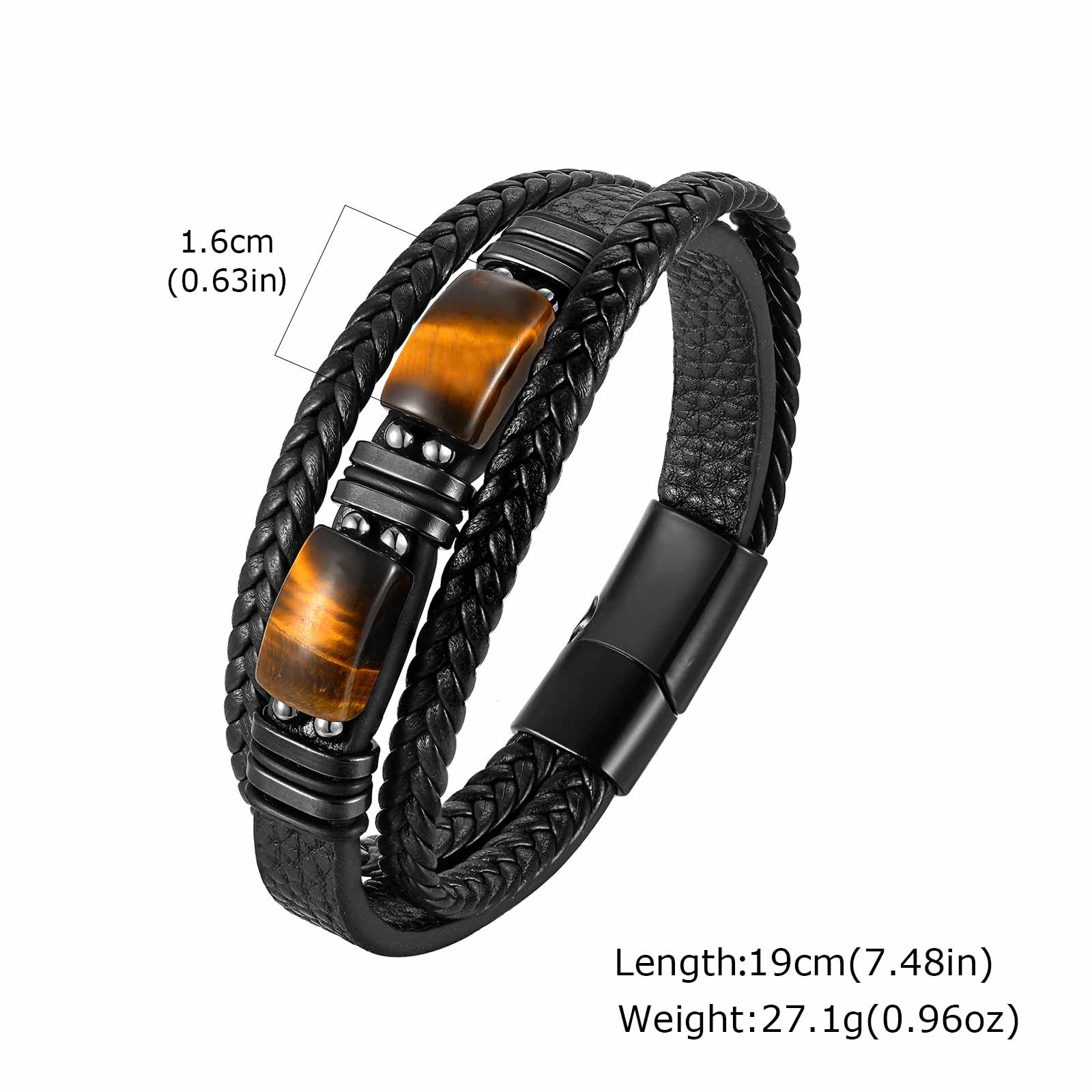 Men Braided Leather Bangle Tig - огляд і ціна Leatherwork Jewelry