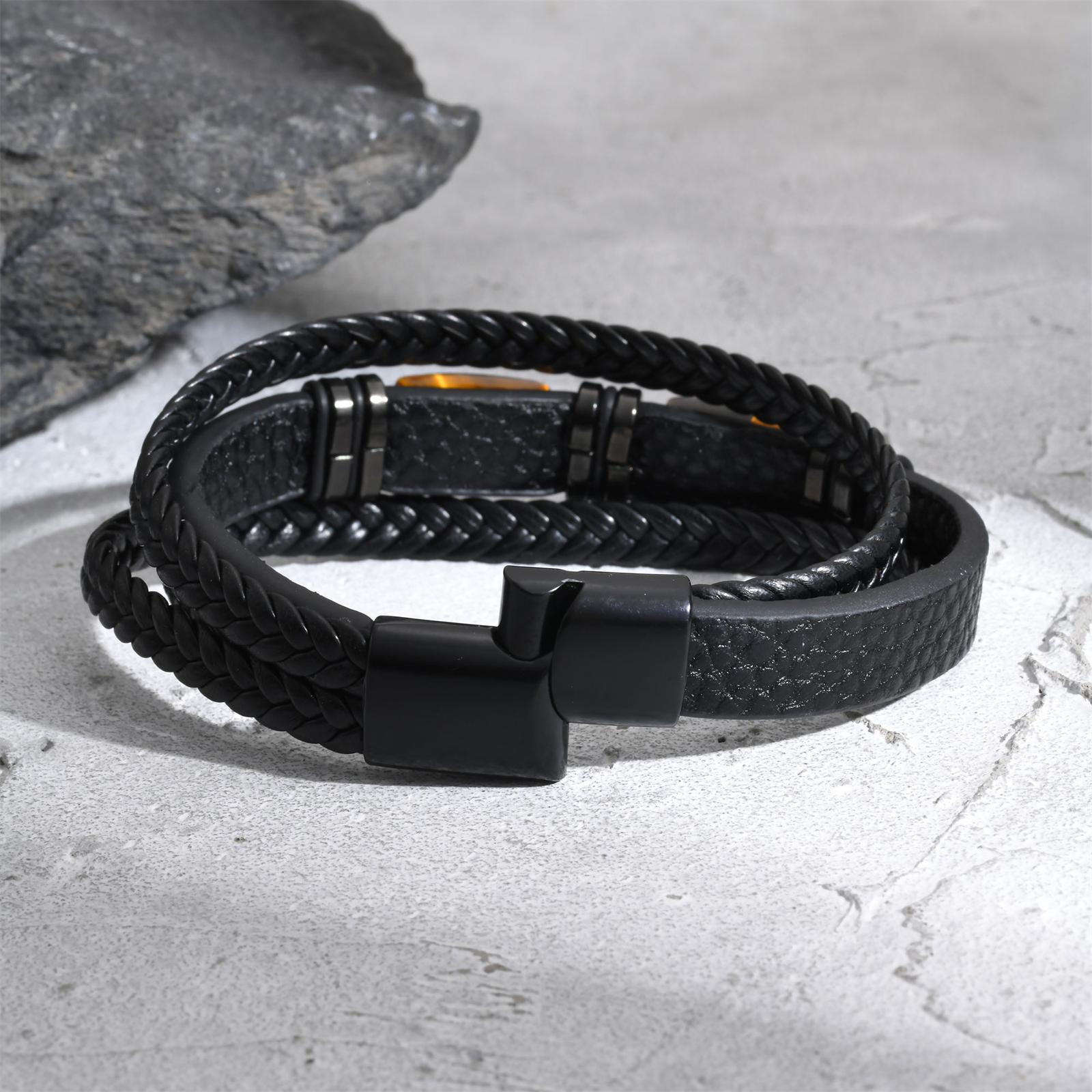 Men Braided Leather Bangle Tig - огляд і ціна Leatherwork Jewelry