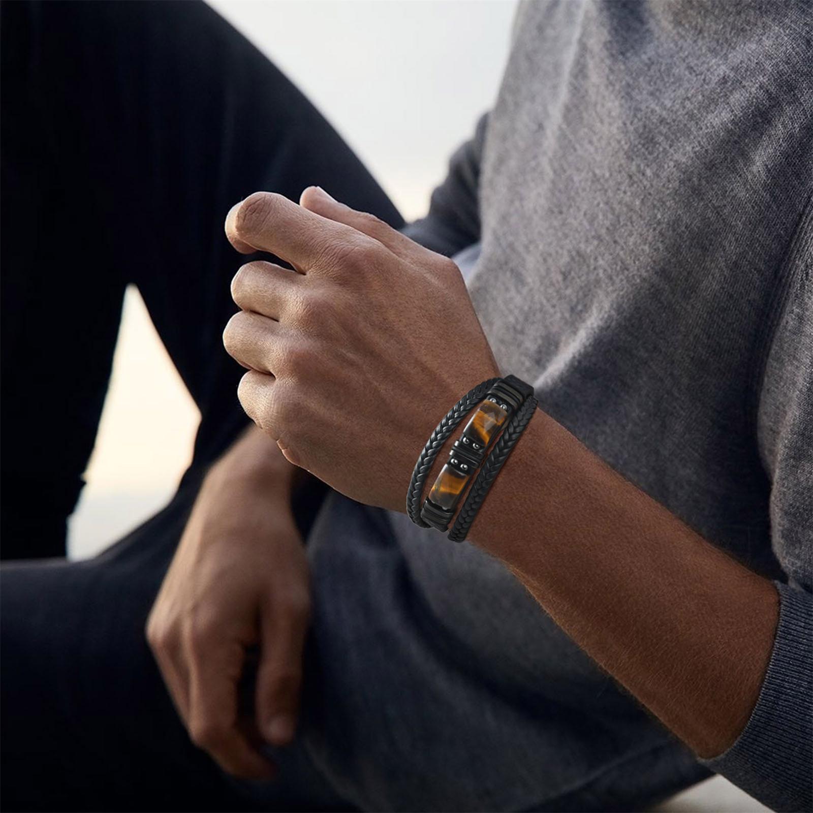 Men Braided Leather Bangle Tig - огляд і ціна Leatherwork Jewelry