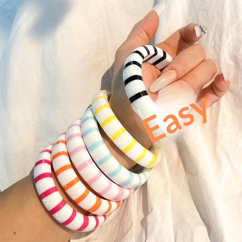 Color Block Resin Cuff Bracele - огляд і ціна Leatherwork Jewelry